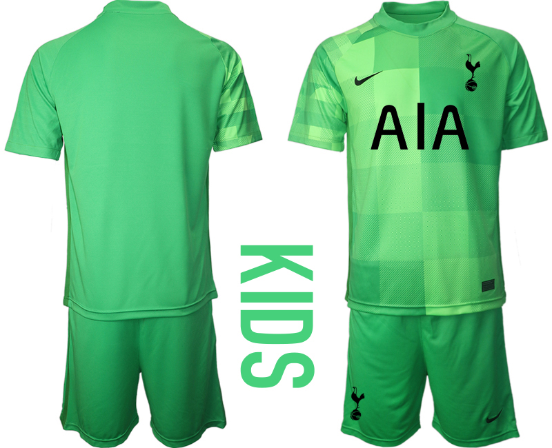Youth 2021-2022 Club Tottenham green goalkeeper blank Nike Soccer Jersey->youth soccer jersey->Youth Jersey